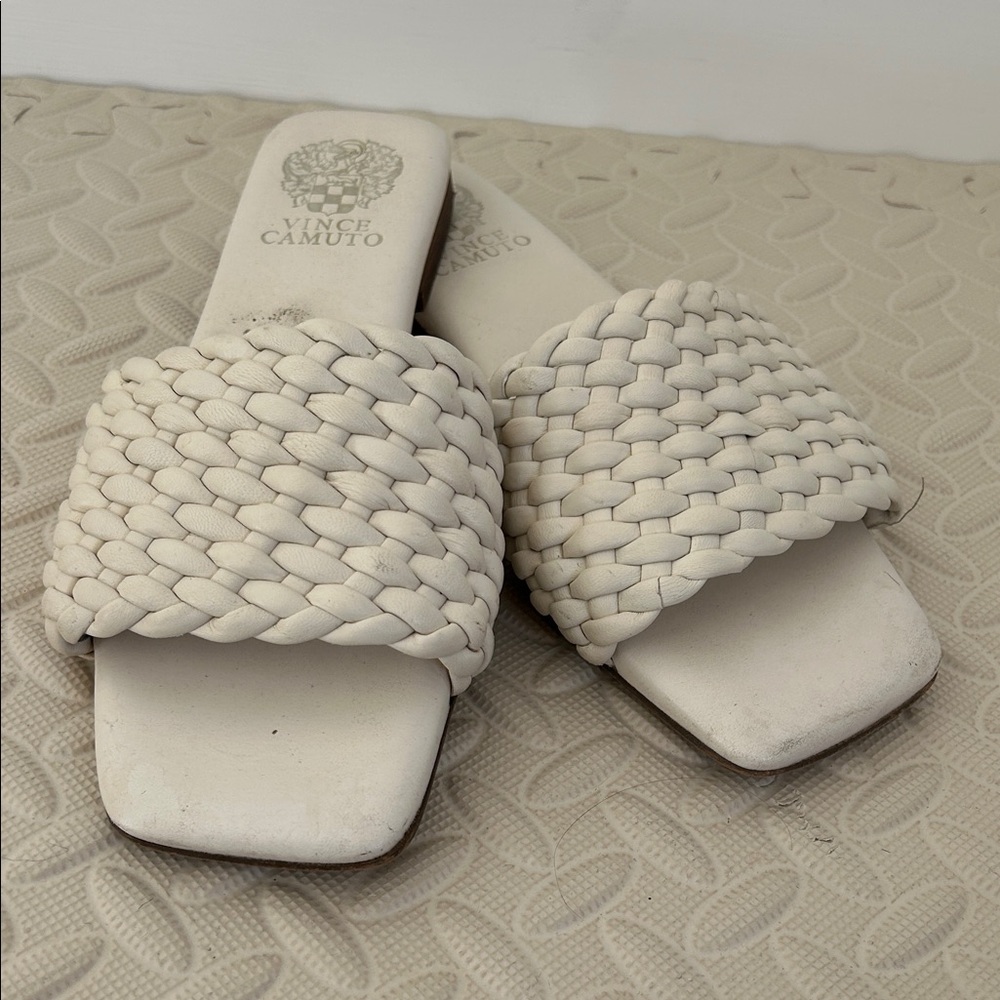 Vince Camuto Arissa Women's Cream Braided Mules